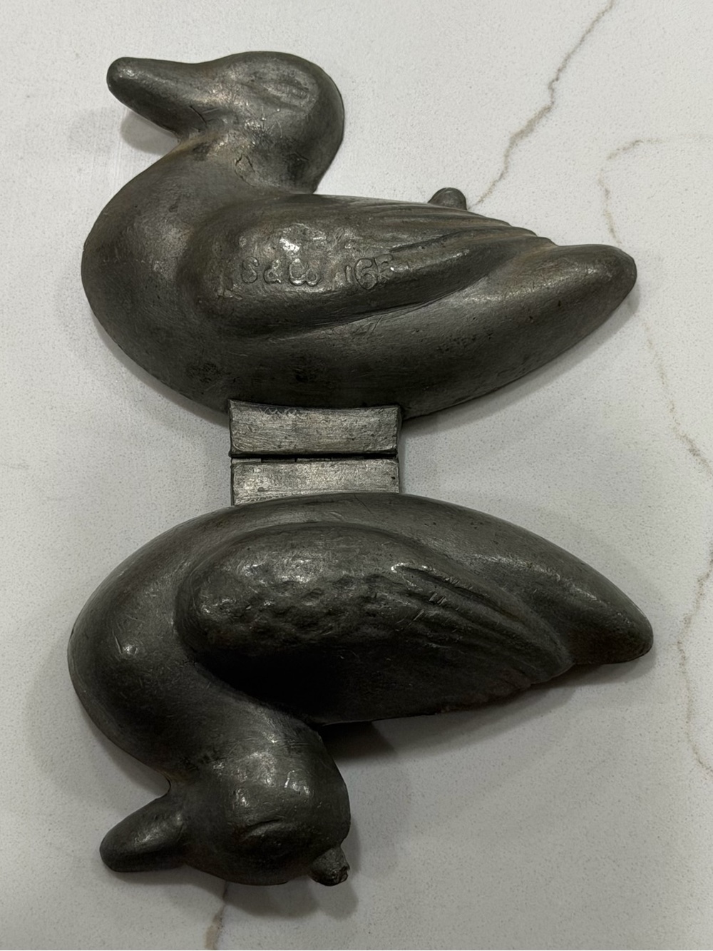 Antique Schall & Co. Pewter Duck Chocolate / Ice Cream Mold